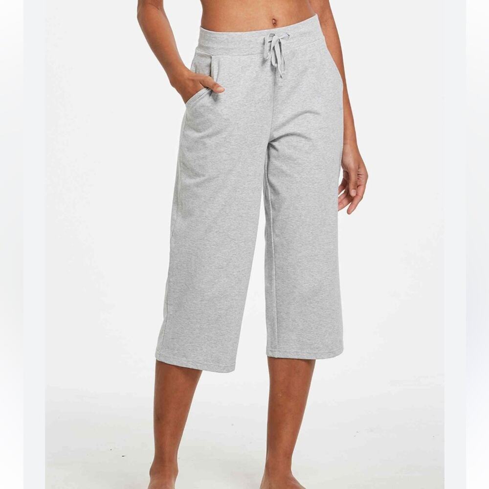 NWT Baleaf Lightweight Wide-Leg Cotton Capri Activewear Pants Women's 2XL